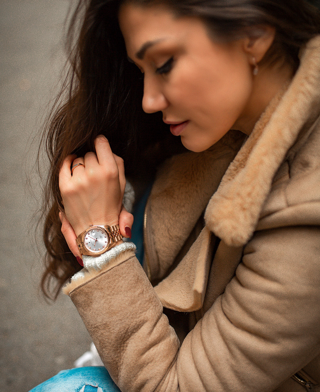 Inspiration Elegance 36MM Three-hands Date Rosegold-tone Silver dial Stainless steel swiss watch