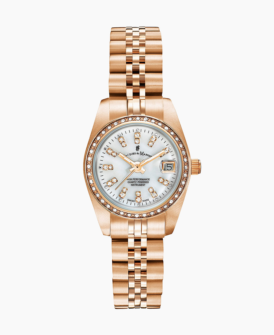Inspiration Elegance 26MM Three-hands Date Rosegold-tone Silver dial Stainless steel swiss watch