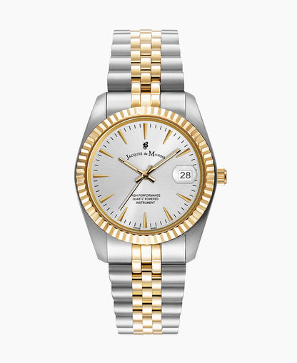 Inspiration Classic 36mm Three-hands Date Two-tone Silver dial Stainless steel swiss watch
