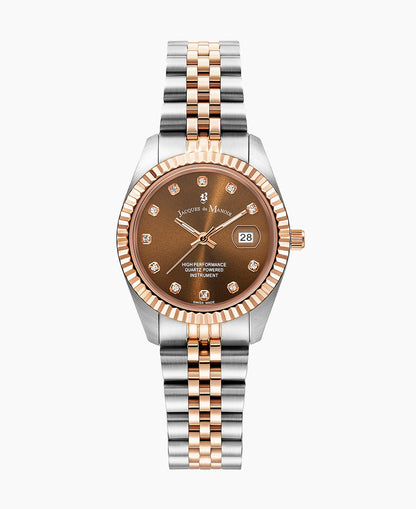 Inspiration Elegance 31mm Three-hands Two-tone Brown dial Stainless steel swiss watch