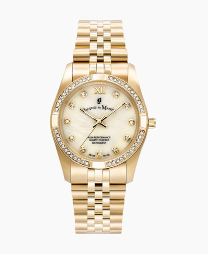 Inspiration Elegance Prestige 34mm Three-hands Gold-tone Gold dial Stainless steel swiss watch