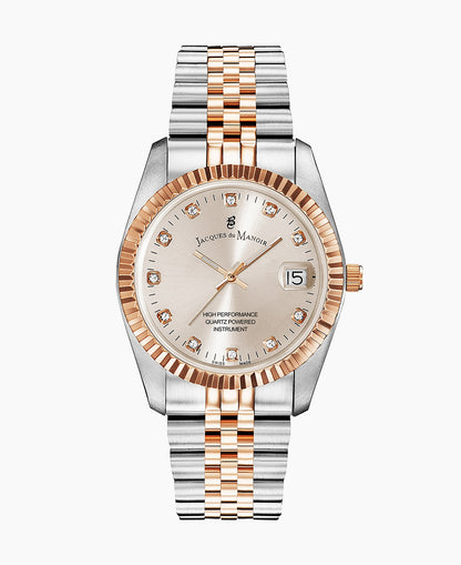 Inspiration Elegance 36MM Three-hands Date Two-tone Grey dial Stainless steel swiss watch